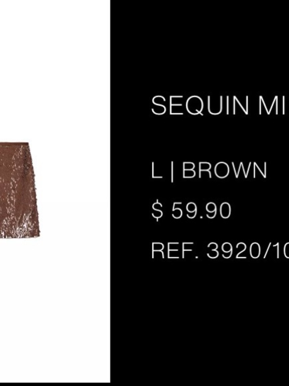Zara Brown Sequin Mini Skirt - Picture 7 of 7